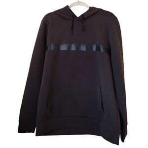 Under Armour‎ Sweatshirt Men Large Brown Fitted Hooded Logo Pullover Long Sleeve